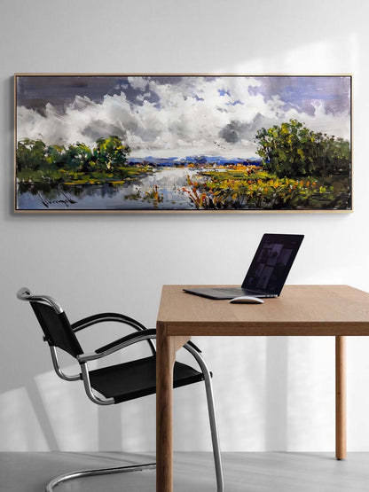 Bulutların Ardındaki Işık Yağlı Boya Tablosu