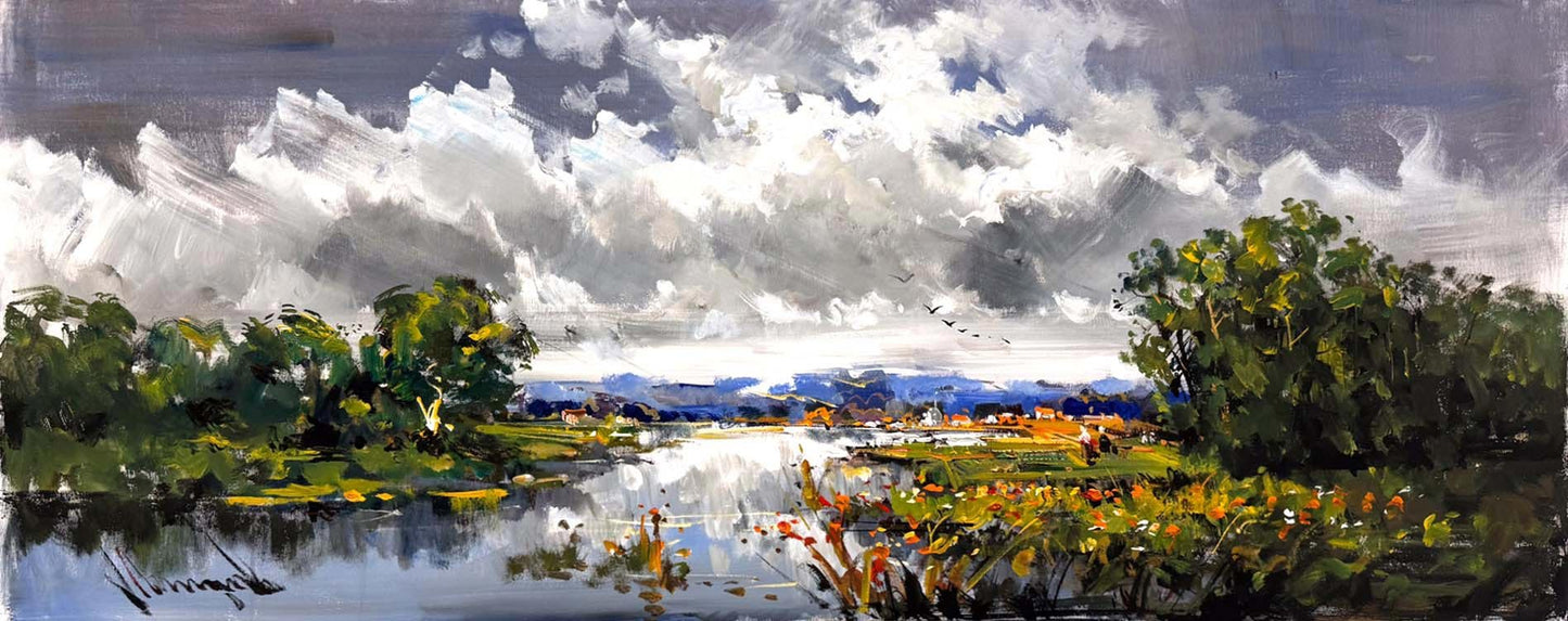 Bulutların Ardındaki Işık Yağlı Boya Tablosu