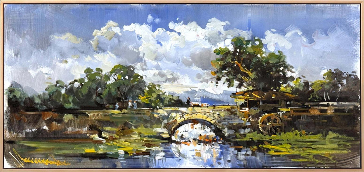 Yeşilin İçinde Bir Gün Yağlı Boya Tablosu