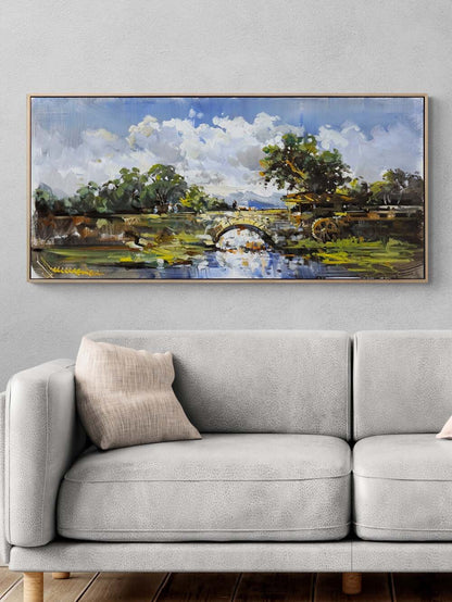 Yeşilin İçinde Bir Gün Yağlı Boya Tablosu