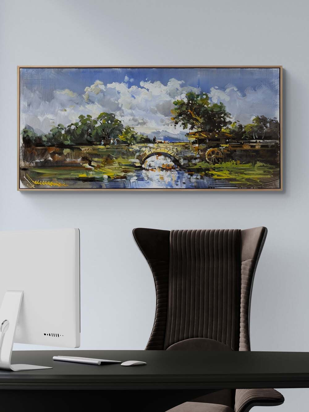 Yeşilin İçinde Bir Gün Yağlı Boya Tablosu