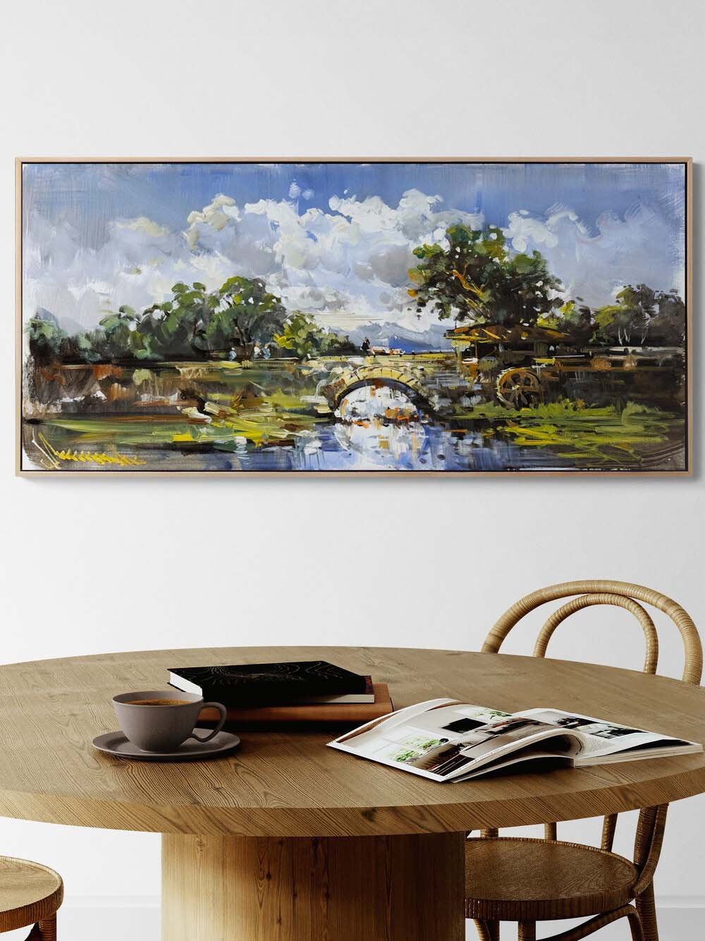 Yeşilin İçinde Bir Gün Yağlı Boya Tablosu