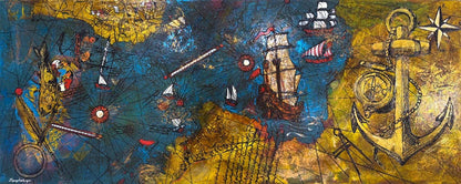 Piri Reis Hatırası Yağlı Boya Tablosu