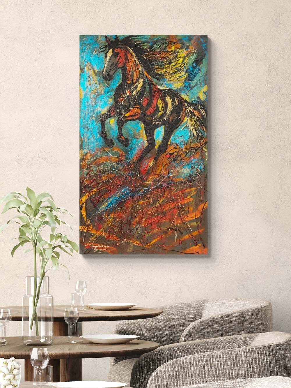 Özgürlüğün Nabzı Yağlı Boya Tablosu