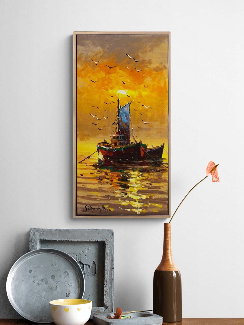 Canlı Kıyılar Yağlı Boya Tablosu