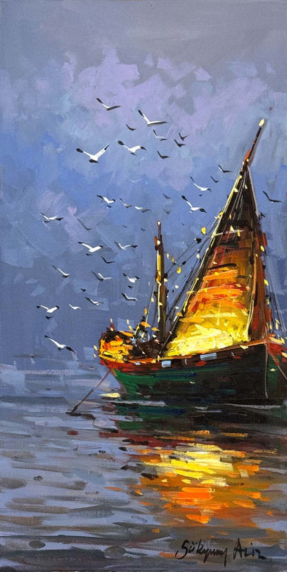 Gecenin Sükuneti Yağlı Boya Tablosu