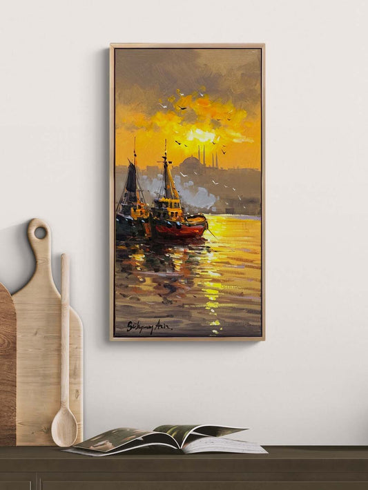 Boğazda Hatıralar Yağlı Boya Tablosu