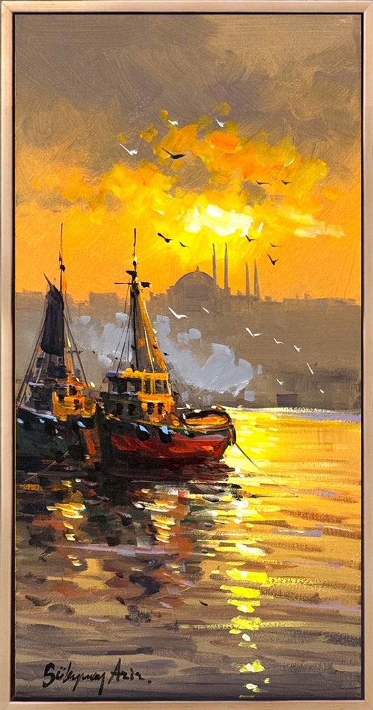 Boğazda Hatıralar Yağlı Boya Tablosu