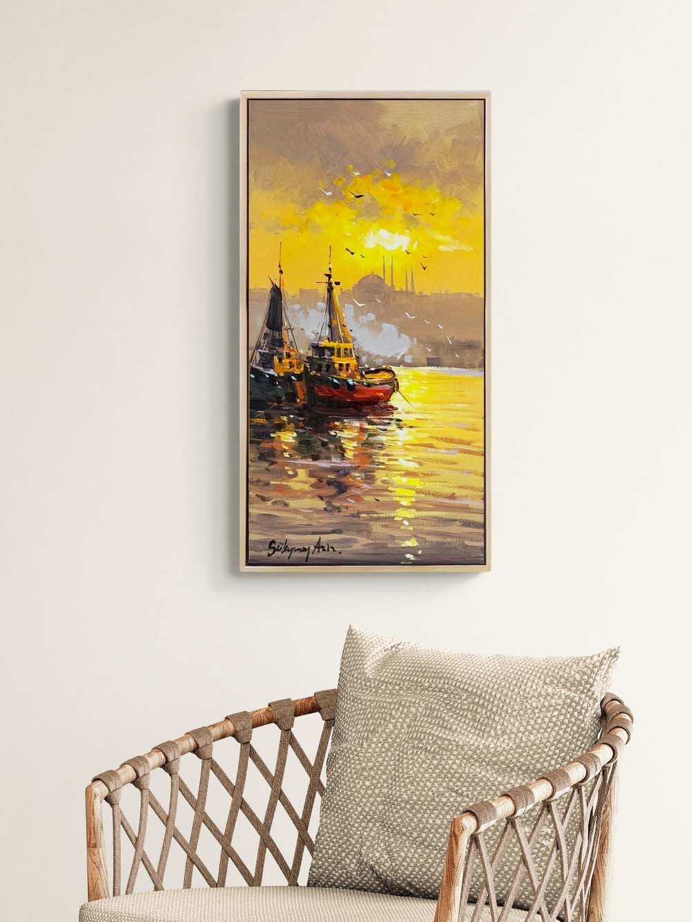 Boğazda Hatıralar Yağlı Boya Tablosu