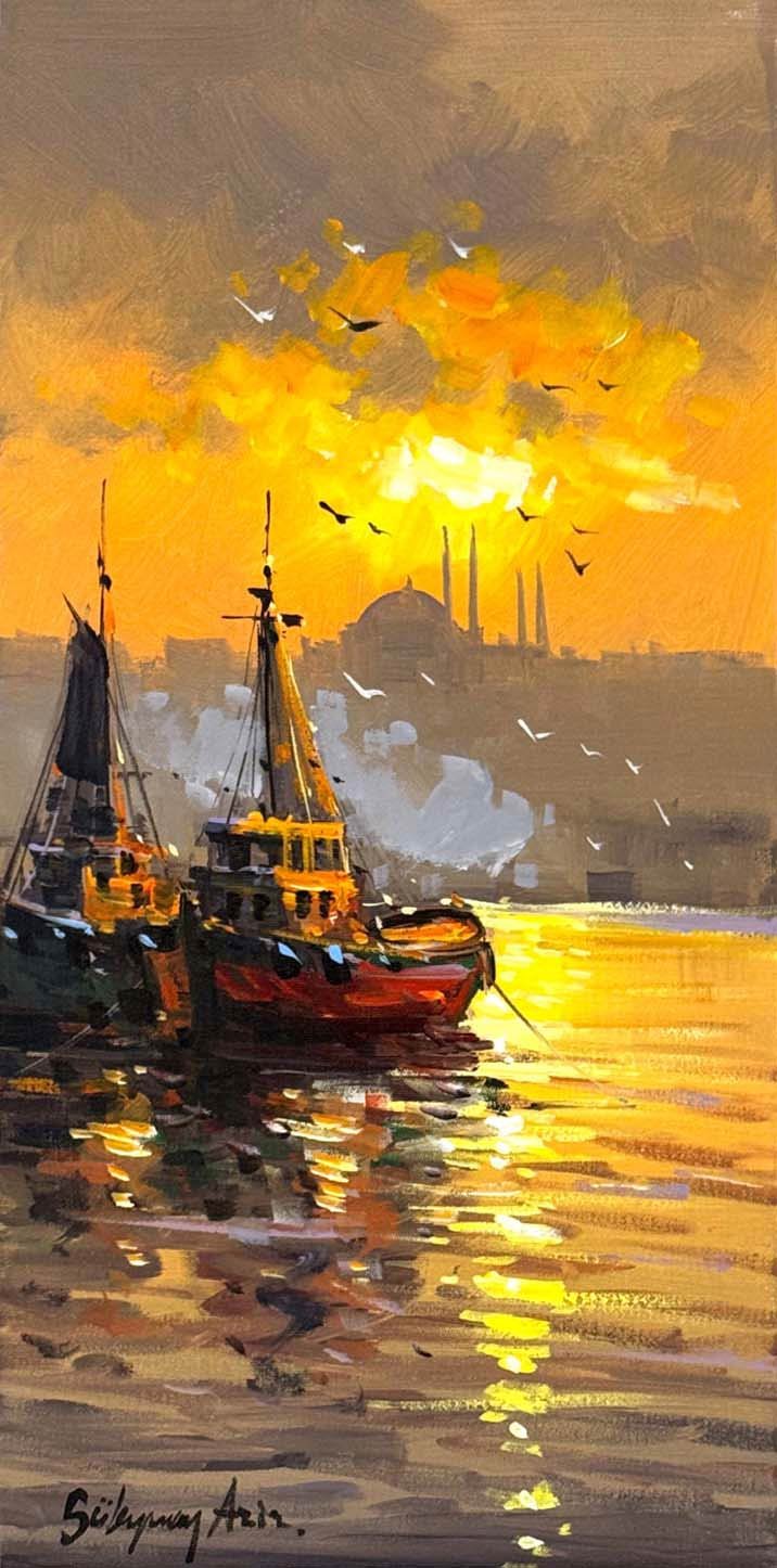 Boğazda Hatıralar Yağlı Boya Tablosu