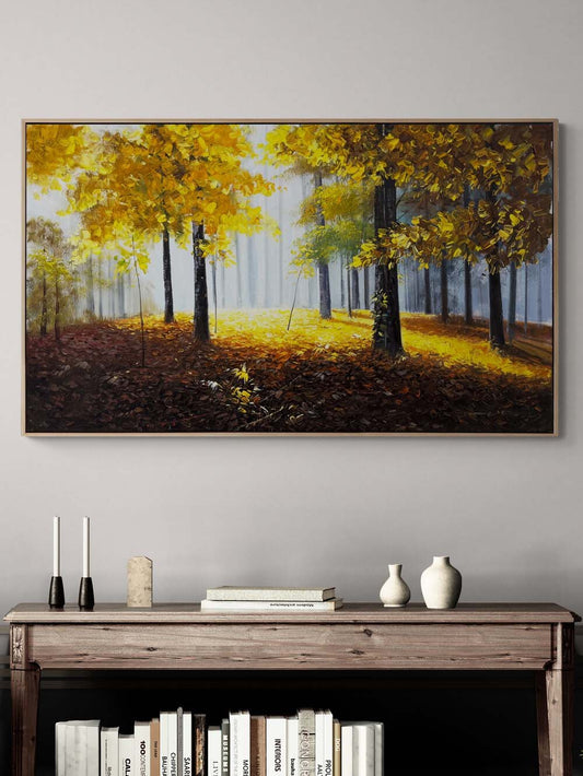 Işığa Açılan Orman Yağlı Boya Tablosu