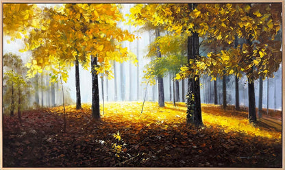 Işığa Açılan Orman Yağlı Boya Tablosu