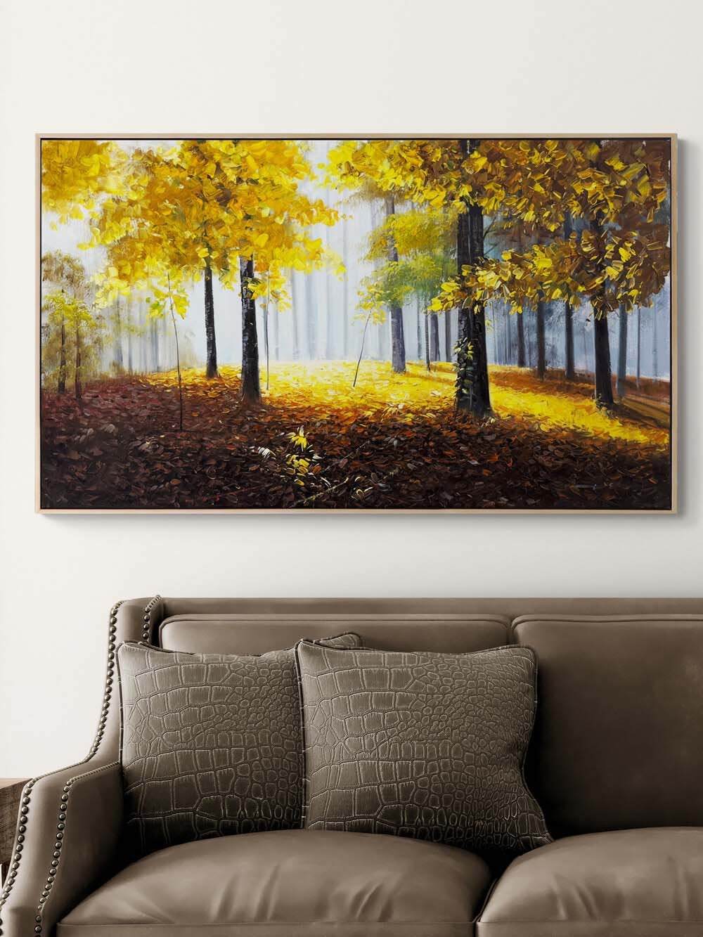 Işığa Açılan Orman Yağlı Boya Tablosu