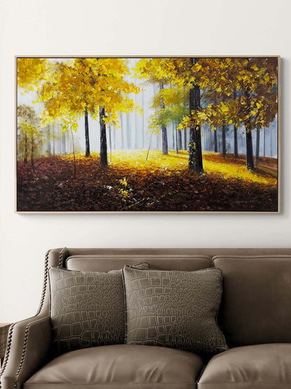 Işığa Açılan Orman Yağlı Boya Tablosu