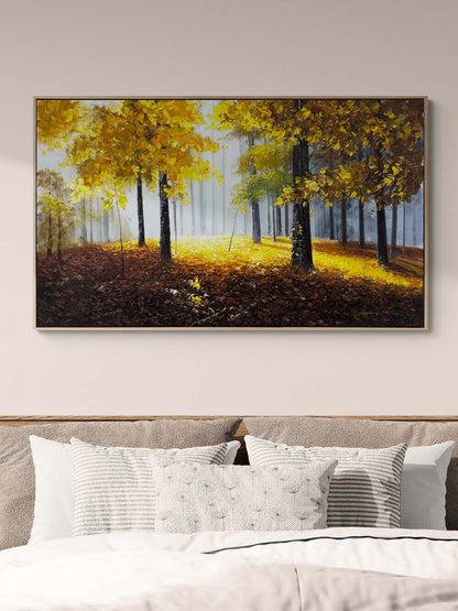 Işığa Açılan Orman Yağlı Boya Tablosu