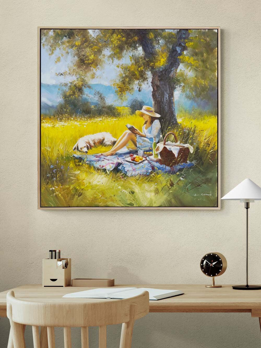 Ağacın Altında Hayaller Yağlı Boya Tablosu