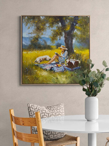 Ağacın Altında Hayaller Yağlı Boya Tablosu