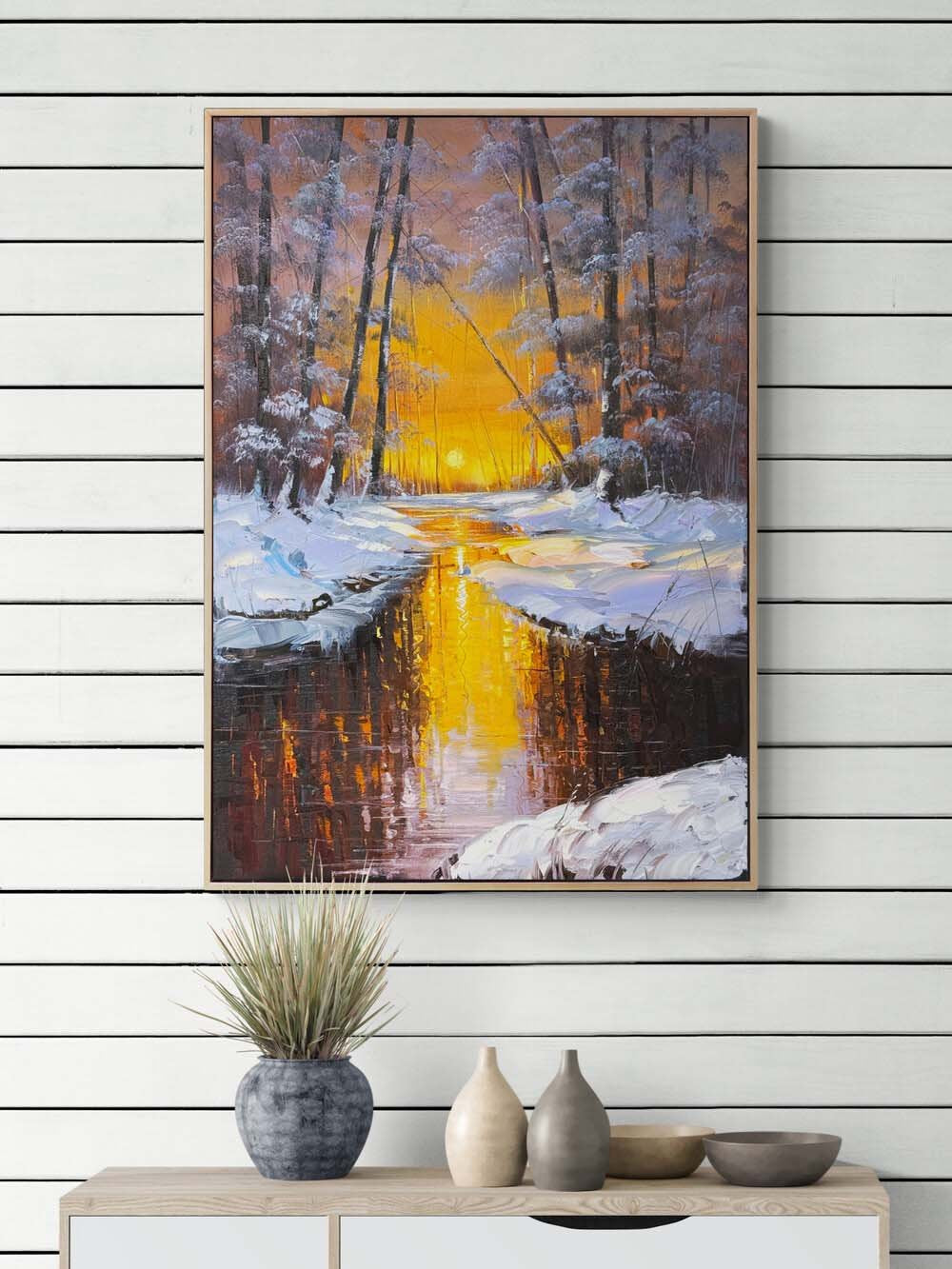 Kışın Kalbine Doğru Yağlı Boya Tablosu