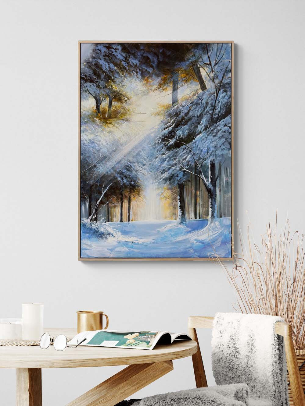 Beyaz Zamanda Yolculuk Yağlı Boya Tablosu