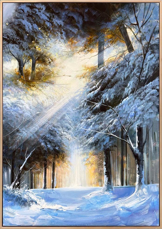 Beyaz Zamanda Yolculuk Yağlı Boya Tablosu