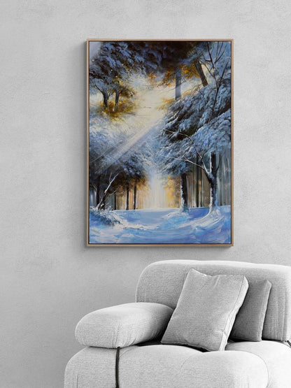 Beyaz Zamanda Yolculuk Yağlı Boya Tablosu