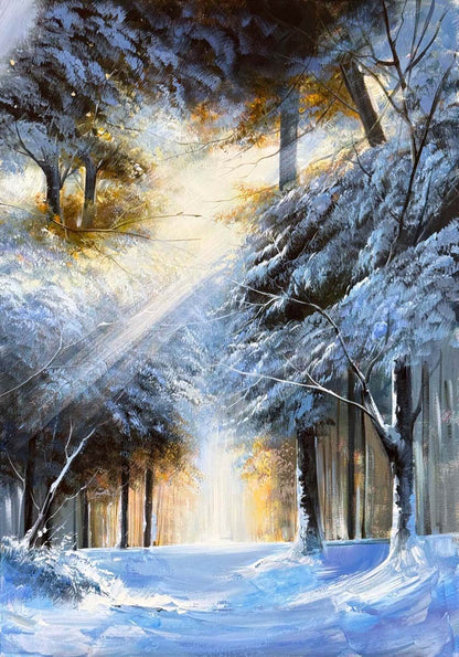 Beyaz Zamanda Yolculuk Yağlı Boya Tablosu