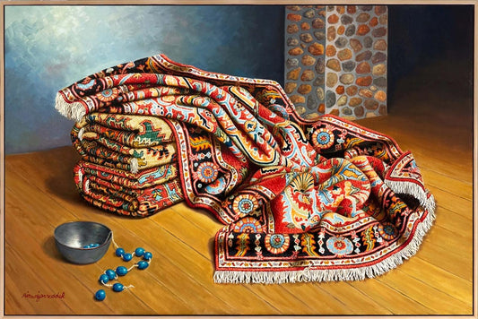 Kilimli Natürmort Yağlı Boya Tablosu