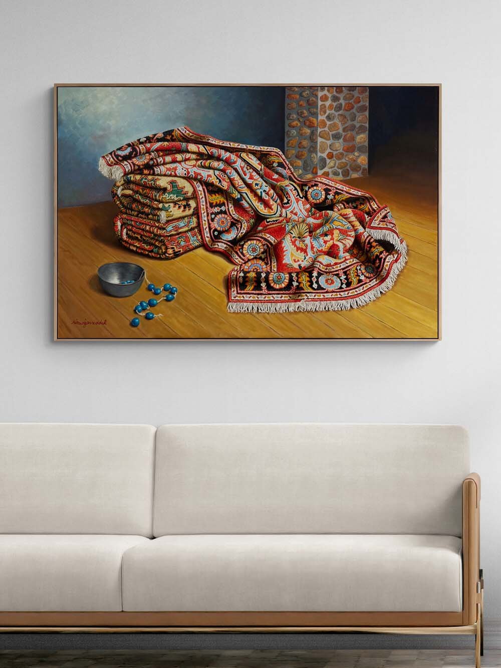 Kilimli Natürmort Yağlı Boya Tablosu