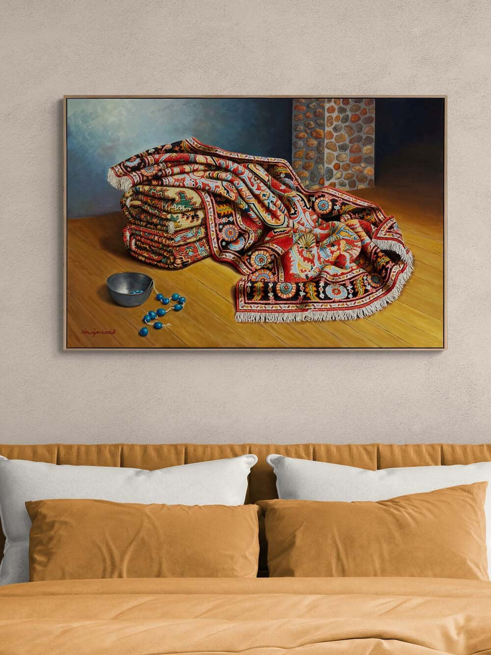 Kilimli Natürmort Yağlı Boya Tablosu