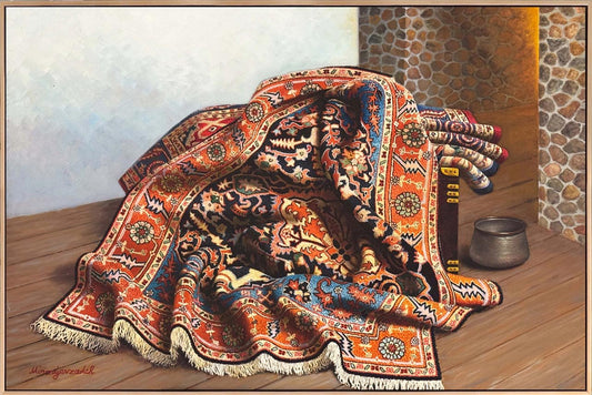 Zamanın Üzerine Serili Yağlı Boya Tablosu