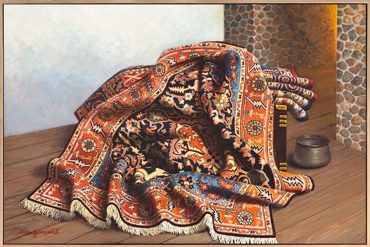 Zamanın Üzerine Serili Yağlı Boya Tablosu