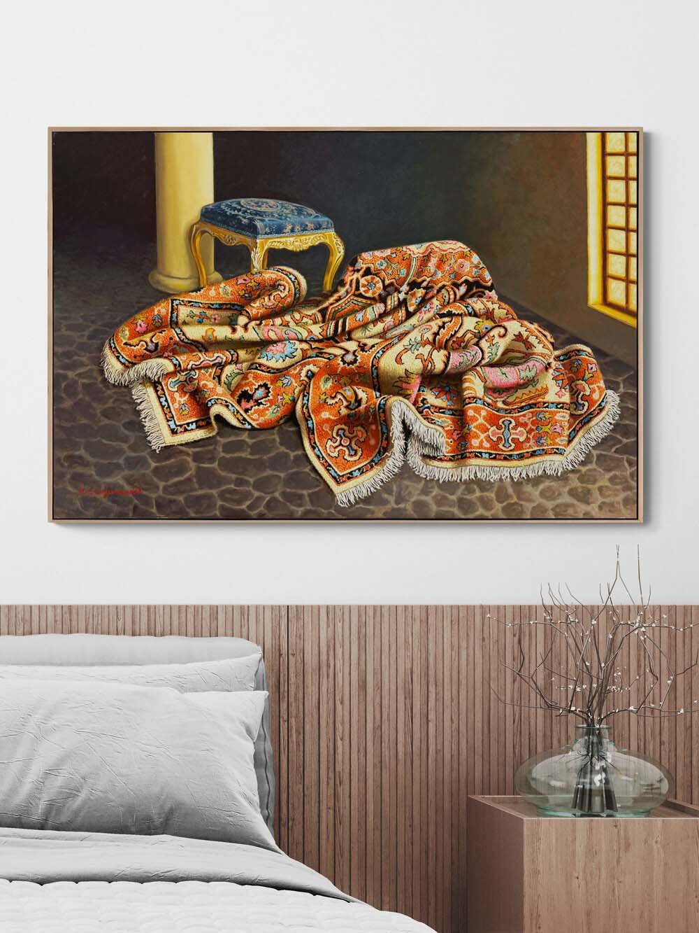 Motifli Natürmort Yağlı Boya Tablosu