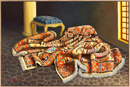 Motifli Natürmort Yağlı Boya Tablosu