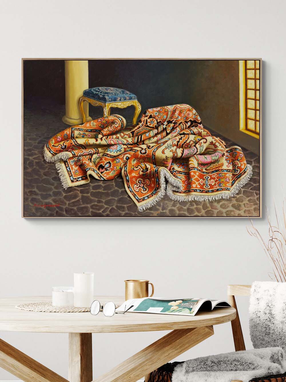 Motifli Natürmort Yağlı Boya Tablosu