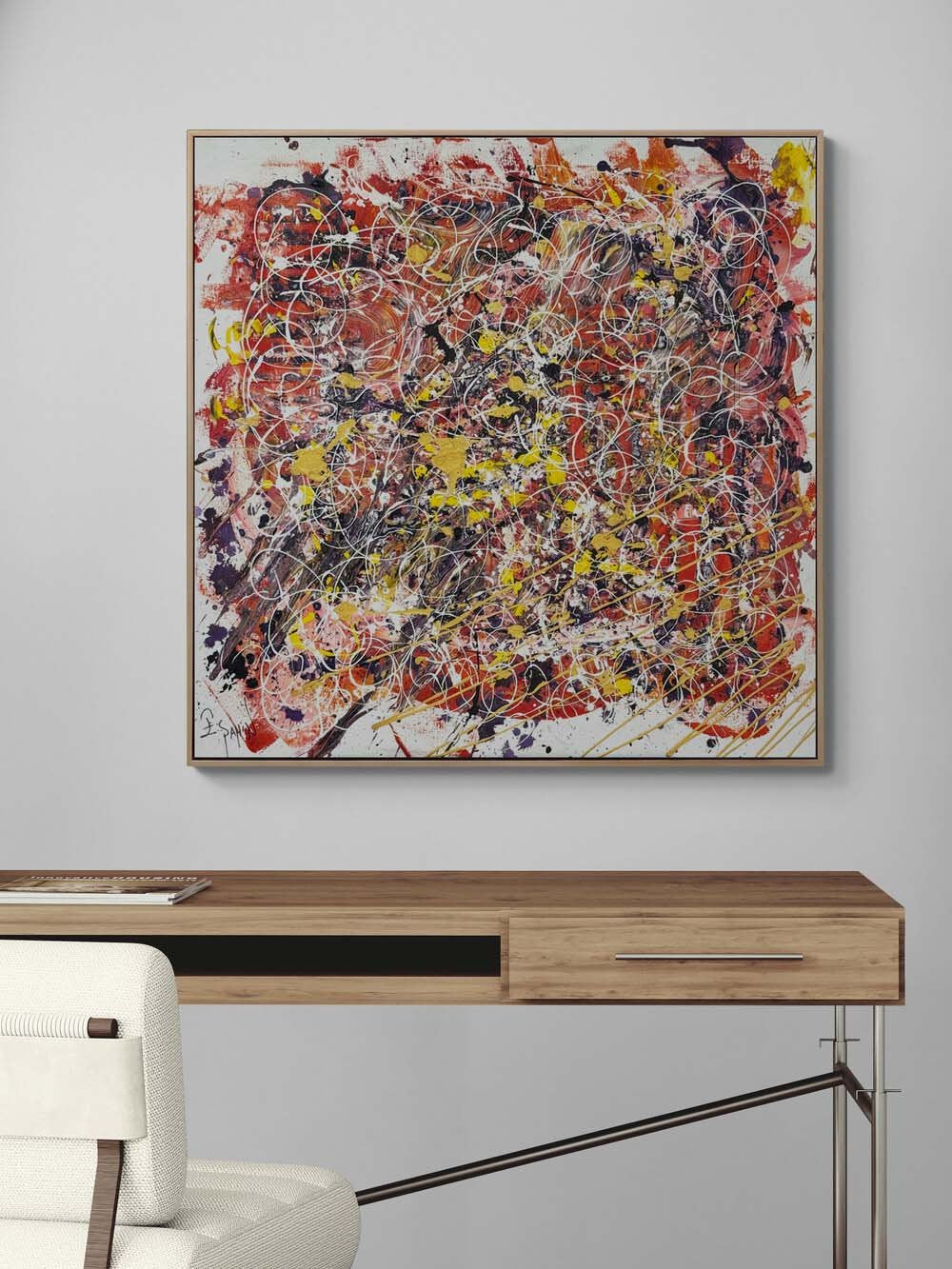 Hafifleyen Zaman Yağlı Boya Tablosu