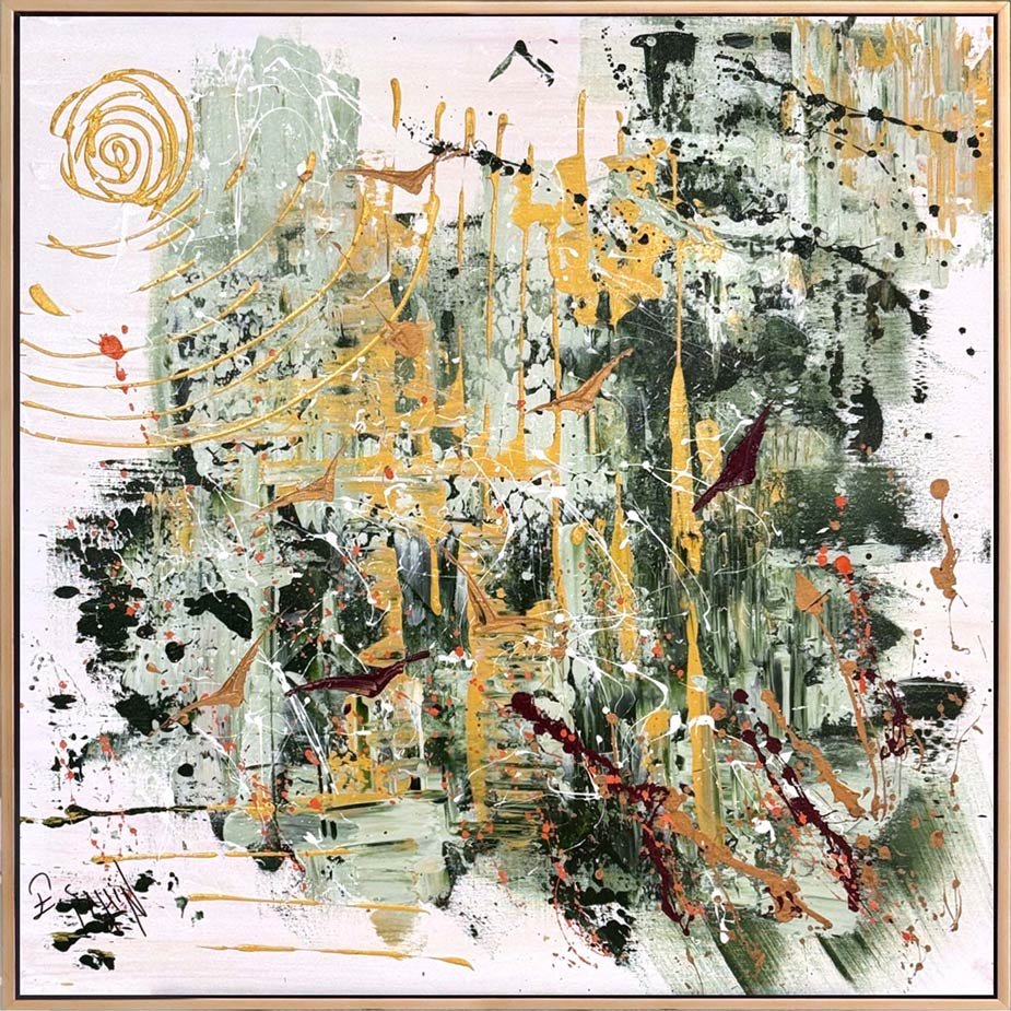 Ritmik Kanatlar Yağlı Boya Tablosu