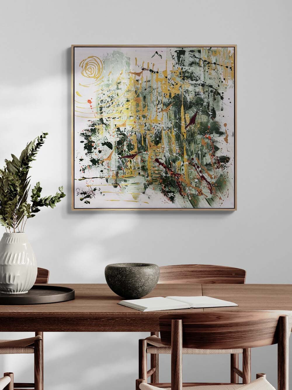 Ritmik Kanatlar Yağlı Boya Tablosu