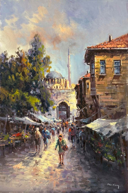 Eskiden İstanbul'da Yağlı Boya Tablosu