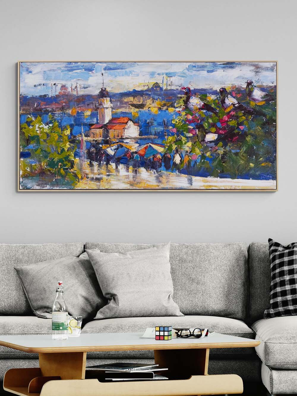 Kız Kulesi’nden Bakış Yağlı Boya Tablosu