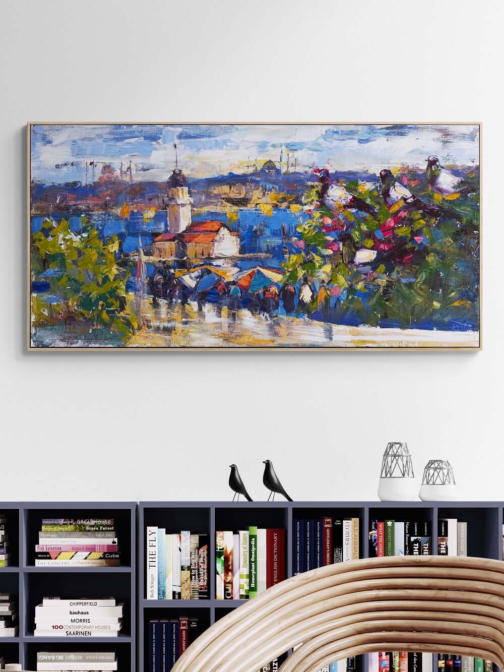 Kız Kulesi’nden Bakış Yağlı Boya Tablosu