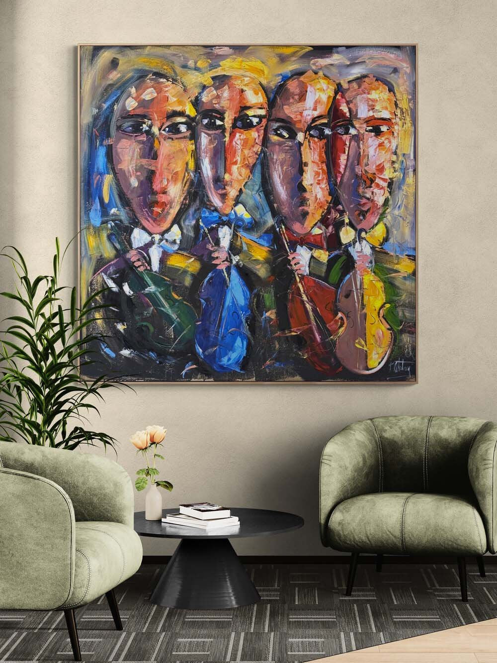 İçsel Konçerto Yağlı Boya Tablosu