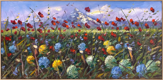 Kırlarda Manzara Yağlı Boya Tablosu