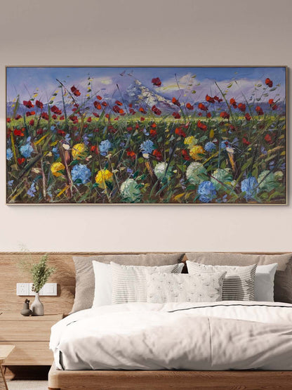 Kırlarda Manzara Yağlı Boya Tablosu