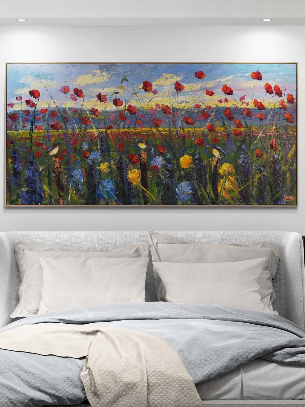 Göğe Açılan Kır Yağlı Boya Tablosu