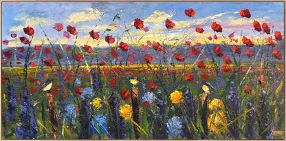 Göğe Açılan Kır Yağlı Boya Tablosu