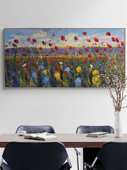 Göğe Açılan Kır Yağlı Boya Tablosu