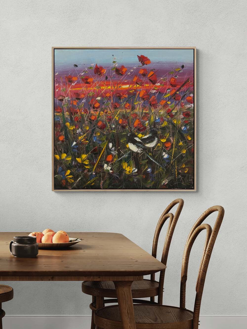 Kırda Akşam Öncesi Yağlı Boya Tablosu