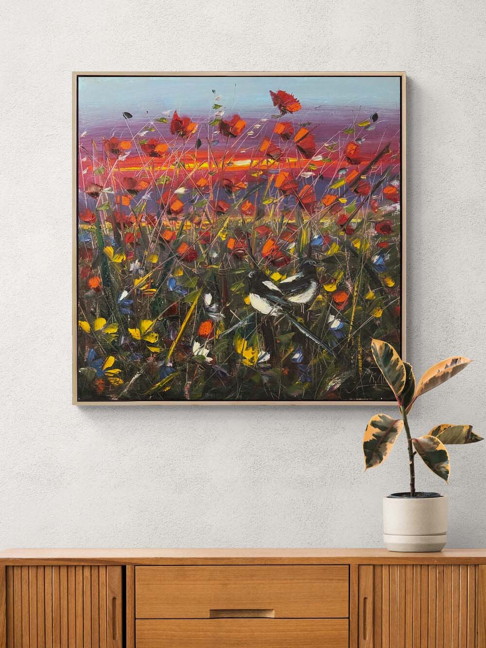 Kırda Akşam Öncesi Yağlı Boya Tablosu