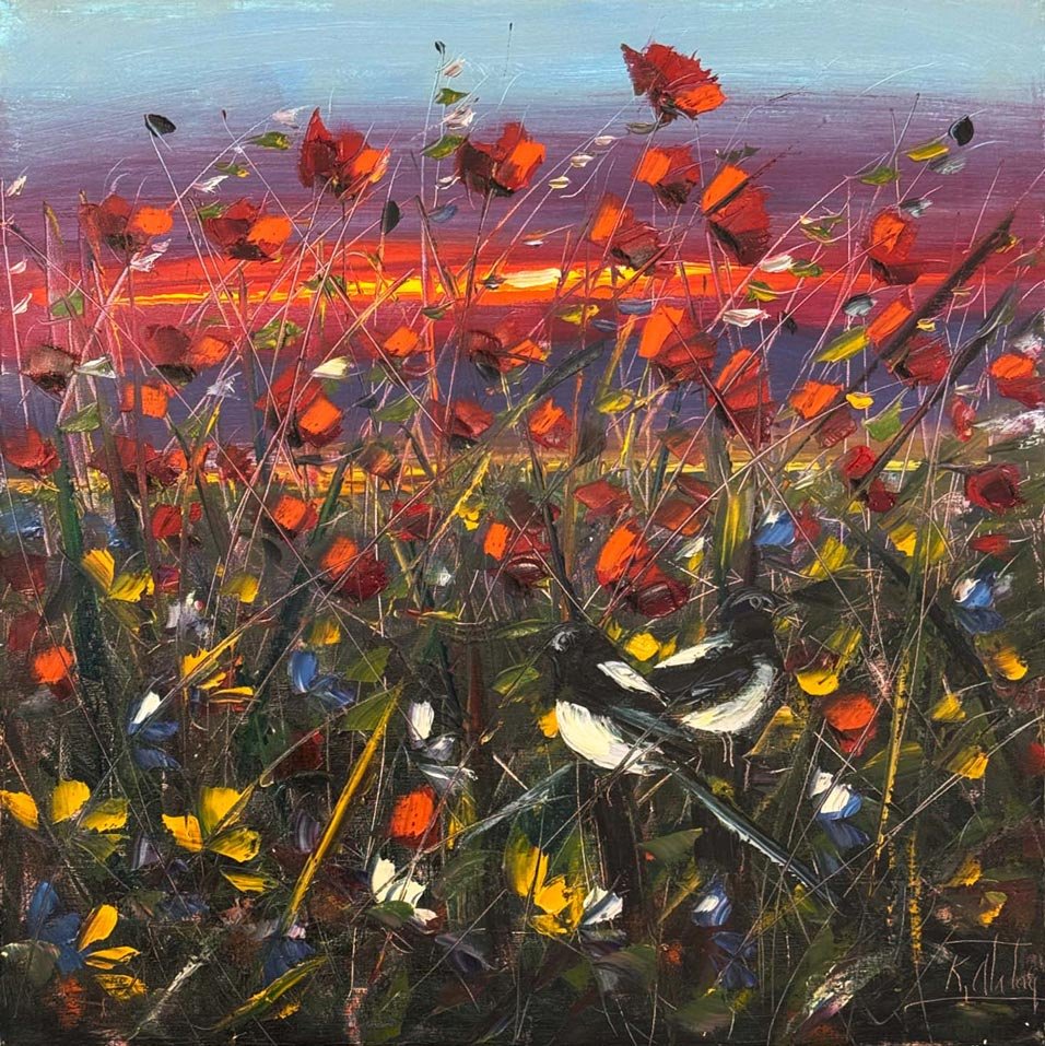 Kırda Akşam Öncesi Yağlı Boya Tablosu