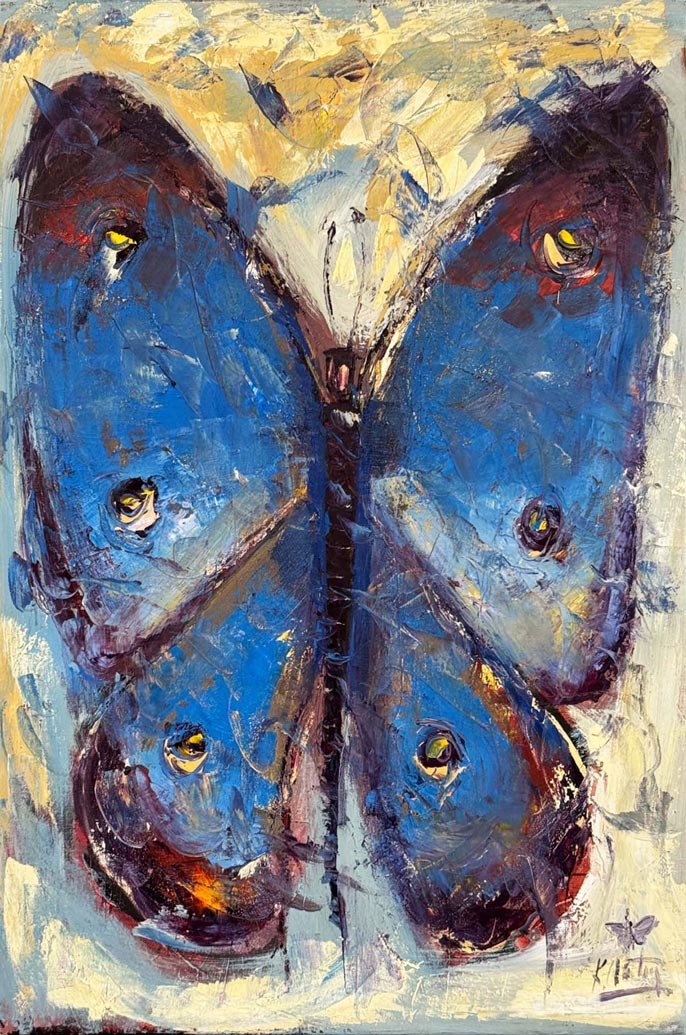 Kelebekli Rüyalar Yağlı Boya Tablosu